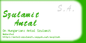 szulamit antal business card